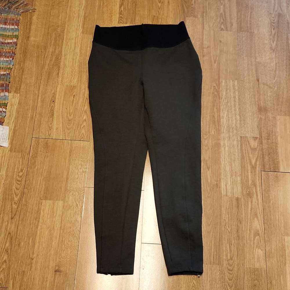 LOFT dark olive green fitted pants sz M